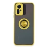 Mey İthalat®   Redmi Note 12S Kılıf Montreal Yüzüklü Silikon Kapak - Sarı