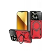Mey İthalat®   Redmi Note 13 4G Kılıf Joy Lens Standlı Kapak - Kırmızı