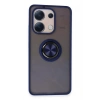 Mey İthalat®   Redmi Note 13 4G Kılıf Montreal Yüzüklü Silikon Kapak - Lacivert