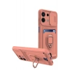 Mey İthalat®   Redmi Note 13 4G Kılıf Zuma Kartvizitli Yüzüklü Silikon - Pembe