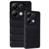 Mey İthalat®   Redmi Note 13 Pro 4G Kılıf Bibercas Silikon Kapak - Siyah