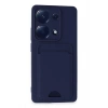 Mey İthalat®   Redmi Note 13 Pro 4G Kılıf Kelvin Kartvizitli Silikon - Lacivert