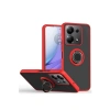 Mey İthalat®   Redmi Note 13 Pro 4G Montreal Yüzüklü Silikon Kapak - Kırmızı