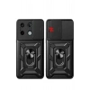 Mey İthalat®   Redmi Note 13 Pro 4G Pars Lens Yüzüklü Silikon - Kırmızı