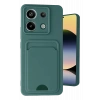 Mey İthalat®   Redmi Note 13 Pro 5G Kılıf Kelvin Kartvizitli Silikon - Koyu Yeşil