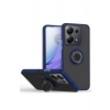 Mey İthalat®   Redmi Note 13 Pro 5G Kılıf Montreal Yüzüklü Silikon Kapak - Lacivert