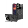 Mey İthalat®   Redmi Note 13 Pro Plus Joy Lens Standlı Kapak - Siyah