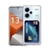 Mey İthalat®   Redmi Note 13 Pro Plus Kılıf Kart Şeffaf Silikon - Şeffaf