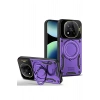 Mey İthalat®   Redmi Note 14 Pro 4G Kılıf Joy Lens Standlı Kapak - Mor