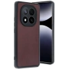 Mey İthalat®   Redmi Note 14 Pro 5G Kılıf Aras Deri Kapak - Bordo