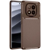 Mey İthalat®   Redmi Note 14 Pro Plus Kılıf Auto Focus Karbon Kapak - Kahverengi