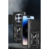 Mey İthalat®   Redmi Note 14 Pro Plus Kılıf Pars Lens Yüzüklü Silikon - Yeşil