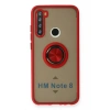 Mey İthalat®   Redmi Note 8 Kılıf Montreal Yüzüklü Silikon Kapak - Kırmızı