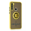 Mey İthalat®   Redmi Note 8 Kılıf Montreal Yüzüklü Silikon Kapak - Sarı