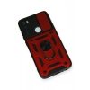 Mey İthalat®   Redmi Note 8 Kılıf Pars Lens Yüzüklü Silikon - Kırmızı