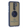 Mey İthalat®   Redmi Note 8 Pro Kılıf Montreal Yüzüklü Silikon Kapak - Lacivert