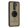 Mey İthalat®   Redmi Note 8 Pro Kılıf Montreal Yüzüklü Silikon Kapak - Siyah