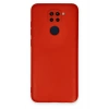 Mey İthalat®   Redmi Note 9 Kılıf Nano içi Kadife Silikon - Kırmızı
