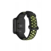 Mey İthalat®   Redmi Watch 2 Spor Delikli Kordon - Siyah-Yeşil