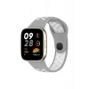 Mey İthalat®   Redmi Watch 3 Spor Delikli Kordon - Gri-Beyaz