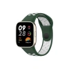 Mey İthalat®   Redmi Watch 3 Spor Delikli Kordon - Haki Yeşil-Beyaz