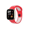 Mey İthalat®   Redmi Watch 3 Spor Delikli Kordon - Kırmızı-Beyaz
