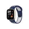 Mey İthalat®   Redmi Watch 3 Spor Delikli Kordon - Lacivert-Beyaz