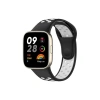 Mey İthalat®   Redmi Watch 3 Spor Delikli Kordon - Siyah-Beyaz