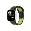 Mey İthalat®   Redmi Watch 3 Spor Delikli Kordon - Siyah-Yeşil