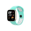 Mey İthalat®   Redmi Watch 3 Spor Delikli Kordon - Turkuaz-Beyaz