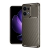 Mey İthalat®   Reno 13 Pro Kılıf Auto Focus Karbon Kapak - Kahverengi