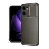 Mey İthalat®   Reno 13F Kılıf Auto Focus Karbon Kapak - Kahverengi