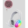 Mey İthalat® RGB Aydınlatmalı Kablosuz Bluetooth  Kulaklığı