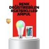 Mey İthalat® RGB Uzaktan Kumandalı LED Ampul 16 Renkli A Kalite Orijinal
