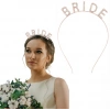 Mey İthalat® Rose Gold Renk Bekarlığa Veda Kristal Taş Bride Tacı İthal 16x10 cm