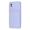 Mey İthalat®  Samsung Galaxy A01 Core Kılıf Kelvin Kartvizitli Silikon - Lila