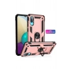 Mey İthalat®  Samsung Galaxy A02 Kılıf Sofya Yüzüklü Silikon Kapak - Rose