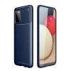 Mey İthalat®  Samsung Galaxy A02S Kılıf Auto Focus Karbon Kapak - Lacivert