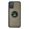 Mey İthalat®  Samsung Galaxy A02S Kılıf Montreal Yüzüklü Silikon Kapak - Yeşil