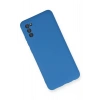 Mey İthalat®  Samsung Galaxy A02S Kılıf Nano içi Kadife Silikon - Mavi