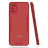 Mey İthalat®  Samsung Galaxy A02S Kılıf Platin Silikon - Kırmızı