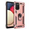 Mey İthalat®  Samsung Galaxy A02S Kılıf Sofya Yüzüklü Silikon Kapak - Rose