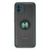 Mey İthalat®  Samsung Galaxy A03 Kılıf Montreal Yüzüklü Silikon Kapak - Yeşil