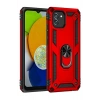 Mey İthalat®  Samsung Galaxy A03 Kılıf Sofya Yüzüklü Silikon Kapak - Kırmızı