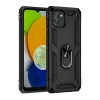 Mey İthalat®  Samsung Galaxy A03 Kılıf Sofya Yüzüklü Silikon Kapak - Siyah