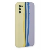 Mey İthalat®  Samsung Galaxy A03S Kılıf Ebruli Lansman Silikon - Sarı-Lila