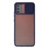 Mey İthalat®  Samsung Galaxy A03S Kılıf Palm Buzlu Kamera Sürgülü Silikon - Lacivert