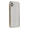 Mey İthalat®  Samsung Galaxy A04 Kılıf  Lensli Silikon - Gold
