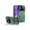 Mey İthalat®  Samsung Galaxy A06 Kılıf Joy Lens Standlı Kapak - Koyu Yeşil