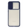 Mey İthalat®  Samsung Galaxy A11 Kılıf Palm Buzlu Kamera Sürgülü Silikon - Lacivert